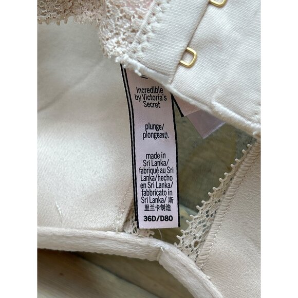 Victorias Secret Incredible Plunge 36D Lace Bra With Adjustable Straps - Picture 4 of 6